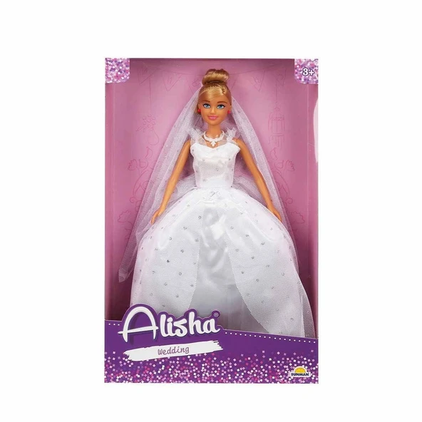 3381 SUN-RST-SIS-Gelinlikli Manken Bebek Alisha 29 cm - Sunman ürün görseli 1