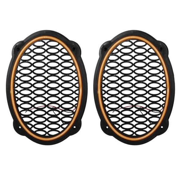 Poke PK-5052 Oval Hoparlör Kapağı Turuncu LED Sabit (2'Li Paket) ürün görseli 1