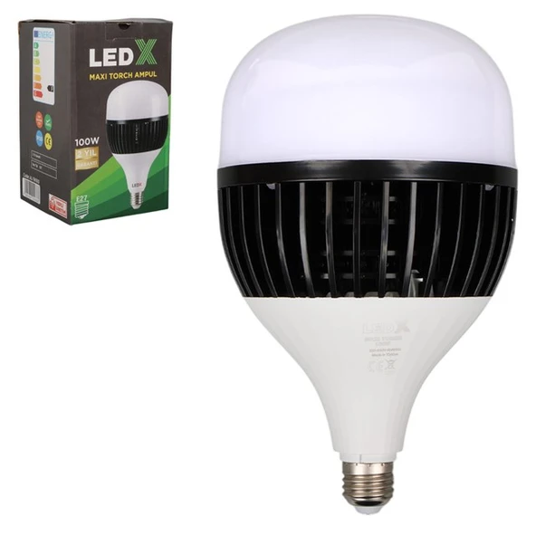 Ledx AL-TH100 Akım Korumalı 9000 Lümen E27 Duy 100W Beyaz Maxi Kristal Torch Led Ampul ürün görseli 1