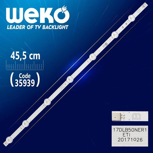 17DLB50NER1 B 7 Ledli 45.5 Cm Tv Led Bar (Tvnizi açıp içindeki led barla birebir aynısı olduğunu görmeden almayınız. Sonrasında iade ALMAMAKTAYIZ.) ürün görseli 1