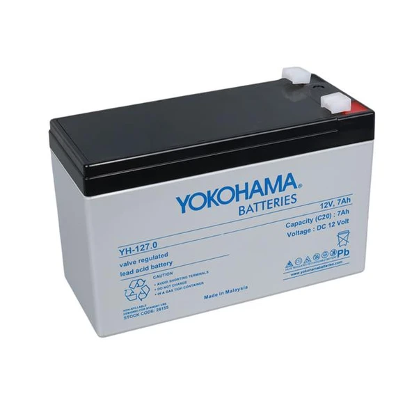 Yokohama YH-127.0 12 Volt 7 Amper Akü (150X65x90 Mm) ürün görseli 1