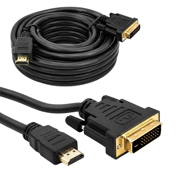 Philips SWV7436/93 15 Metre HDMI To DVI (24+1) Görüntü Kablosu Full HD ürün görseli 1