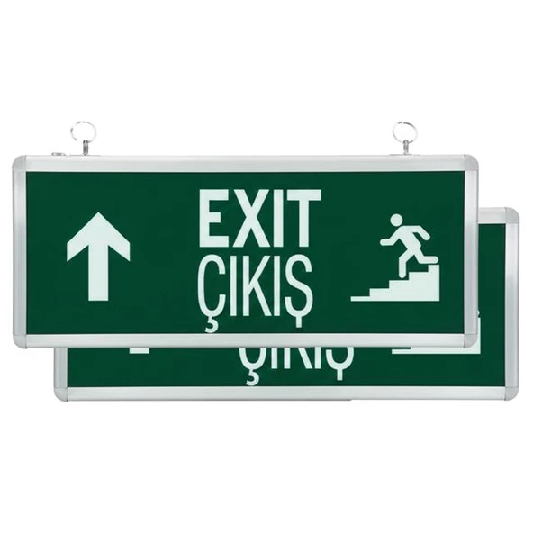 Horoz Robson HL330 3 Watt 160 Lümen Şarjlı Acil Çıkış Yukarı Merdiven EXIT Levhası Özellikleri (2'Li Paket) ürün görseli 1