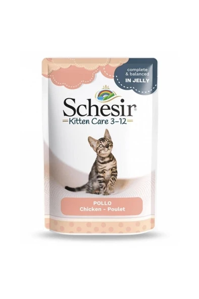 Schesir Pouch Jelly Tavuklu Yavru Kedi Konservesi 85 Gr ürün görseli 1