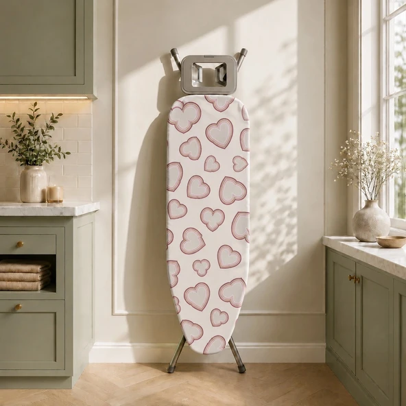 Pionny Keçeli Ütü Masası Kılıfı - 55x140 cm - Love ürün görseli 1