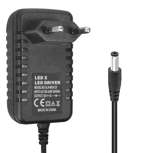 Powermaster Pm-16740 7.8 Volt - 1.2 Amper 5.5*2.5 Mm Uçlu Plastik Kasa Adaptör ürün görseli 1