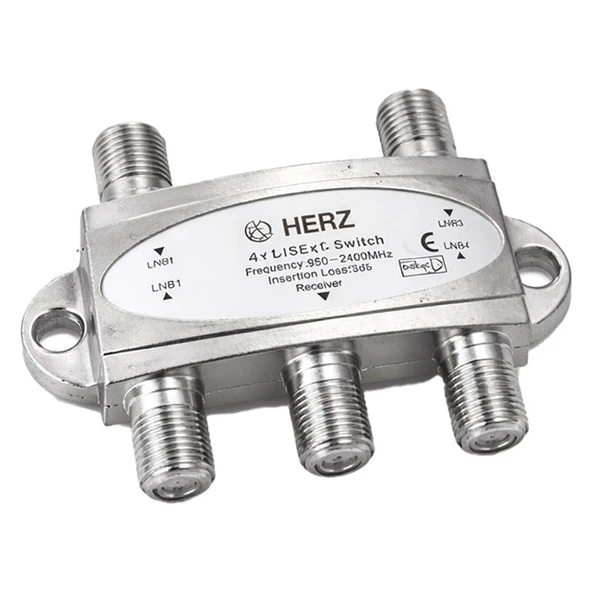Herz 4X1 950-2400Mhz 3Db Diseqc Switch Uydu Birleştirici ürün görseli 1