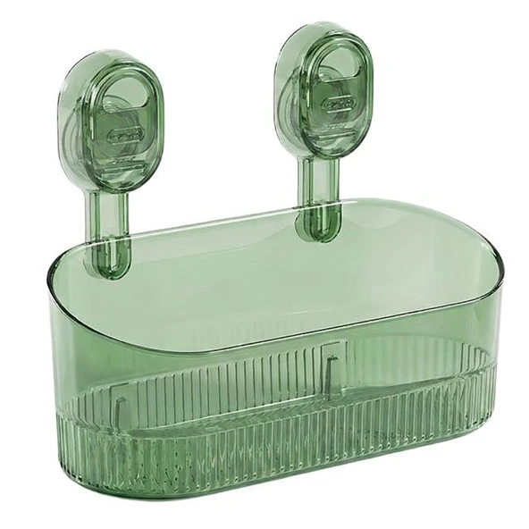 Sunup SN-29266 Vantuzlu Şeffaf Banyo Mutfak Rafı Organizer ürün görseli 1