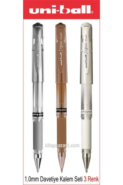 Uniball Signo Broad 1.0 Mm Davetiye Kalem Seti 3 Adet Um-153 ürün görseli 1