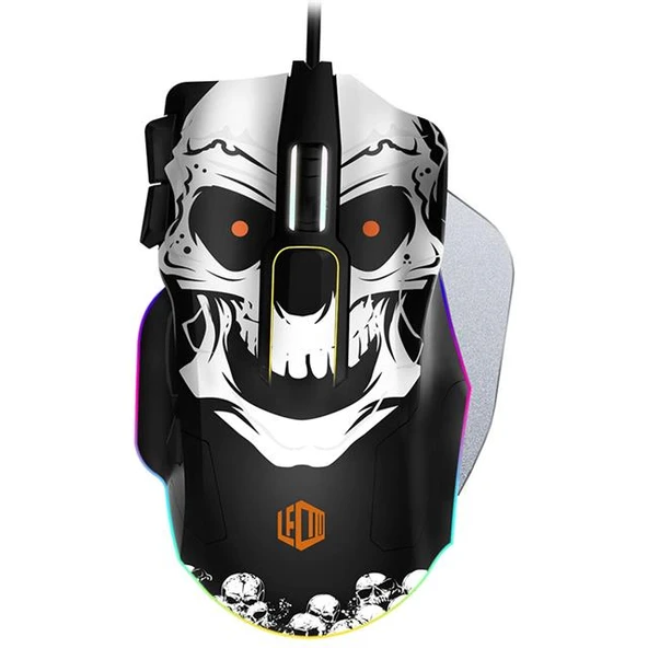 Lenovo Lecoo MG1102 8200 DPI 10 Makro Tuşlu Kablolu RGB Ledli Gaming Mouse + Mousepad ürün görseli 1