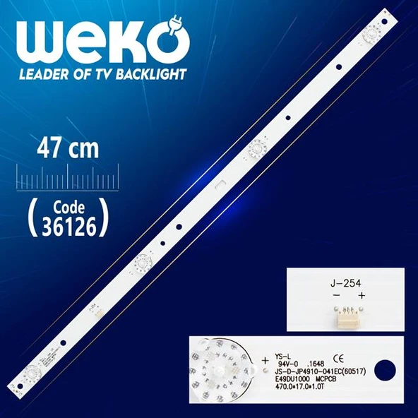 JS-D-JP4910-041EC (60517) - (4 LEDLİ) - 47CM - Tv Led Bar (Tvnizi açıp içindeki led barla birebir aynısı olduğunu görmeden almayınız. Sonrasında iade ALMAMAKTAYIZ.) ürün görseli 1