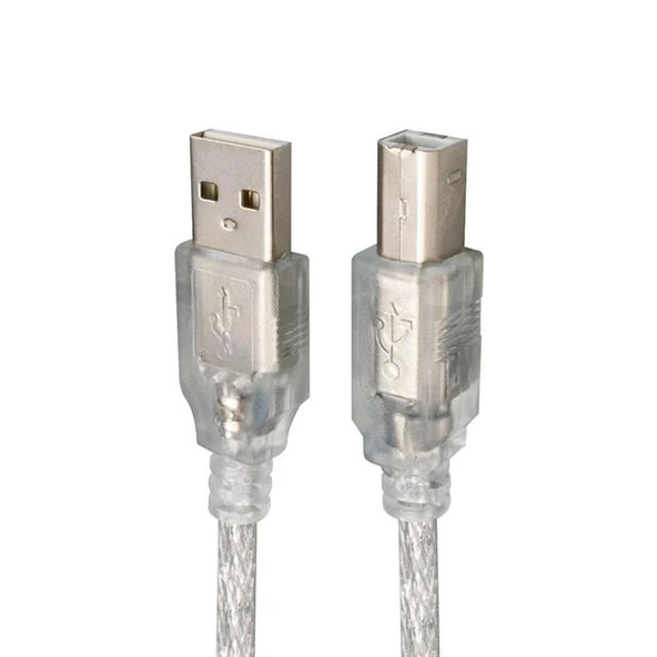 S-Link SL-U2007 7 Metre USB2.0 Yazıcı Kablosu Şeffaf Kalın Örgülü Yazıcı Ve Tarayıcı Bağlantı Kablosu ürün görseli 1
