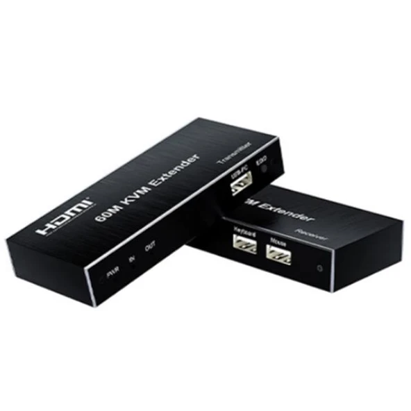Novacom NVC-KVM60 4K 60 Metre HDMI+USB+IR To Cat6 Kvm Extender ürün görseli 1