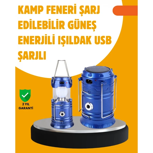 USB Şarjlı Çok Fonksiyonlu Kamp Feneri – Taşınabilir ve Dayanıklı ürün görseli 1