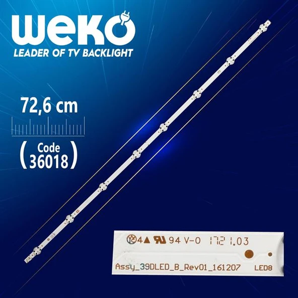 ASSY_39DLED_B_REV01_161207 - 8 LEDLİ 72.6 CM - Tv Led Bar (Tvnizi açıp içindeki led barla birebir aynısı olduğunu görmeden almayınız. Sonrasında iade ALMAMAKTAYIZ.) ürün görseli 1