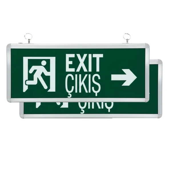 Horoz Robson HL330L 3 Watt 160 Lümen Şarjlı Acil Çıkış Sağ Sol EXIT Levhası Özellikleri (2'Li Paket) ürün görseli 1
