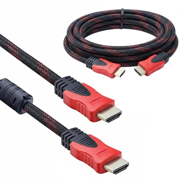 Powermaster PM-8800 3 Metre Yüksek Hızlı 1.4V HDMI Kablosu 1080P-4K-3D Dayanıklı Örgülü Dış Kılıf ürün görseli 1