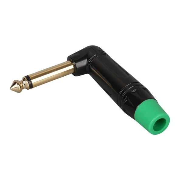 Powermaster LTP2RC 6.3Mm Mono L-Tipi Metal Gövde Gitar Altın Kaplama Jack ürün görseli 1