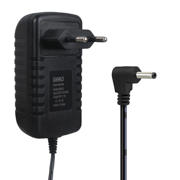 Weko WK-28508 9 Volt - 2 Amper 3.5*1.35 Mm Uçlu Yerli Üretim Priz Tipi Adaptör ürün görseli 1