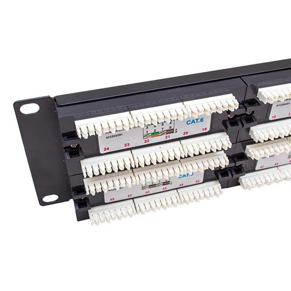 Powermaster PM-18501 48 Port UTP CAT6 Patch Panel - Resim 2