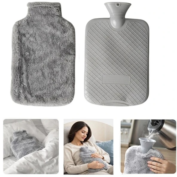 Sunup SN-29909 Peluş Kılıflı Yumuşak Dokulu 30 Cm 2000 Ml Kapasiteli Sıcak Su Torbası ürün görseli 1