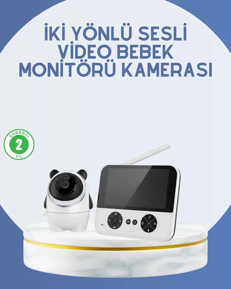 Kablosuz Bebek Monitörü 720P Görüntü ve Geniş Ekran ürün görseli 1