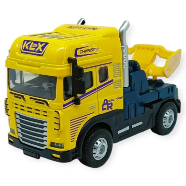 Metal Tır 1:24 - Sesli Işıklı Tır 13 cm - Sarı ürün görseli 1