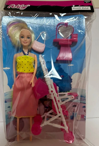 Anlily Dolapli Bebek Oyun Seti Pusetli ürün görseli 1