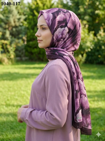 Moon Scarf Soft Pamuk Şal (Mürdüm) 1040-117 ürün görseli 1