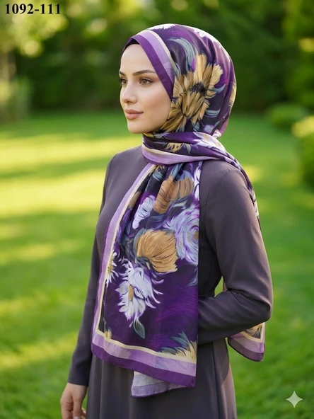 Velscarfs Soft Pamuk Şal (Mor) 1092-111 ürün görseli 1