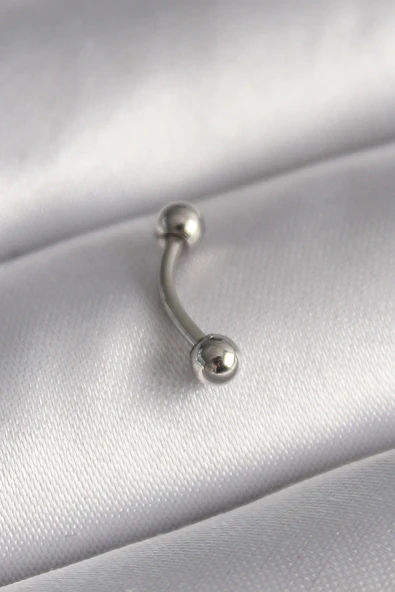 316L Çelik Gümüş Renk Topçuk Model Piercing ürün görseli 1