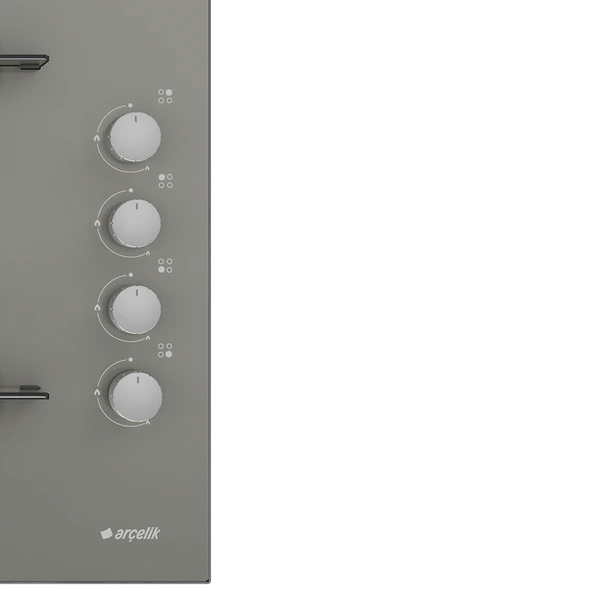 Arçelik STOC 828 G Gri Cam Set Üstü Ocak - Resim 4