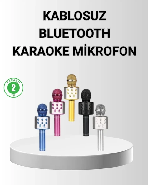 Bluetooth Karaoke Mikrofon – Yüksek Ses Kalitesi, Yankı Efektli, Uzun Ömürlü Pil ürün görseli 1