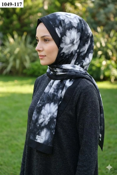 Moon Scarf Soft Pamuk Şal (siyah) 1049-117 ürün görseli 1