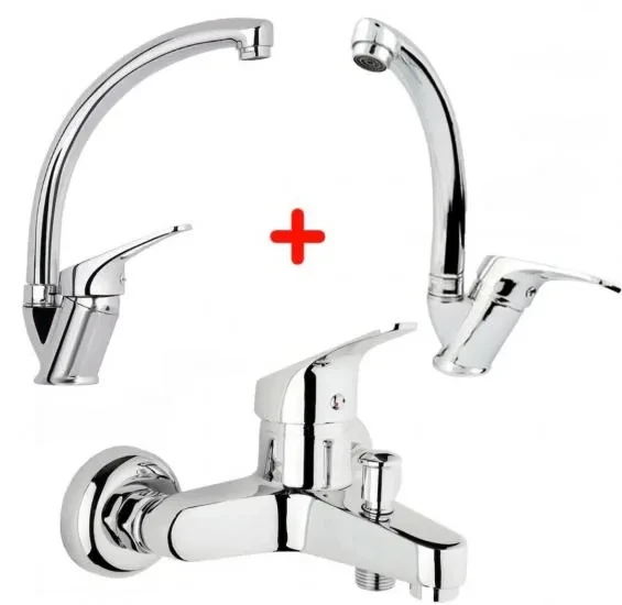 Mix Banyo Bataryası Lavabo - Evye 3 Lü Avantajlı Set ürün görseli 1
