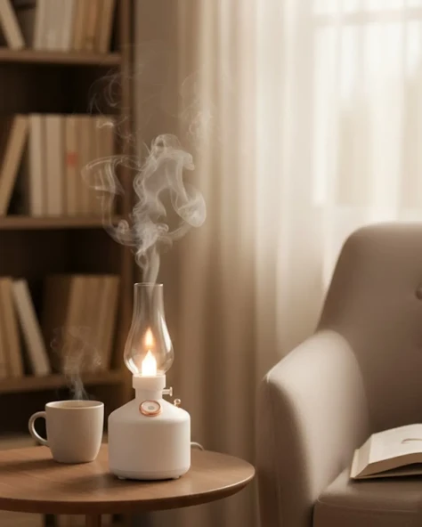 Retro LED Işıklı 1200 mAh Şarjlı Aroma Difüzörü 280 ml Su Kapasiteli ürün görseli 1