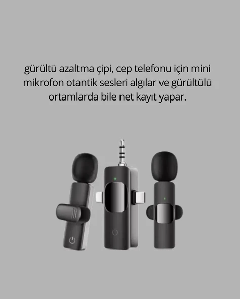 Küçük Boyutlu Mikrofon - 8 Saat Kullanım - Resim 3