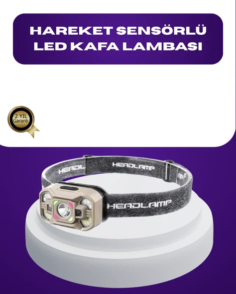 Wave Sensörlü LED Kafa Lambası Şarjlı Ayarlanabilir Işık ürün görseli 1