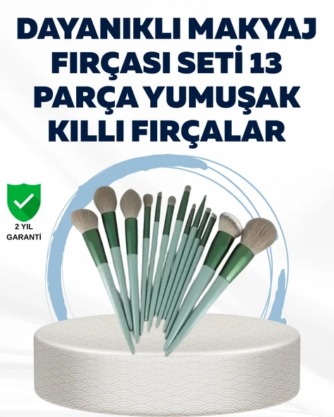 Profesyonel Kullanıma Uygun 13 Parça Makyaj Fırçası Takımı Fiber Kıllı ürün görseli 1