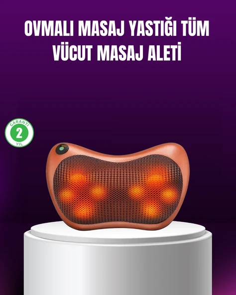 Ergonomik Derin Yoğurmalı Boyun Bel Sırt Masaj Cihazı Priz Çakmak Girişli ürün görseli 1