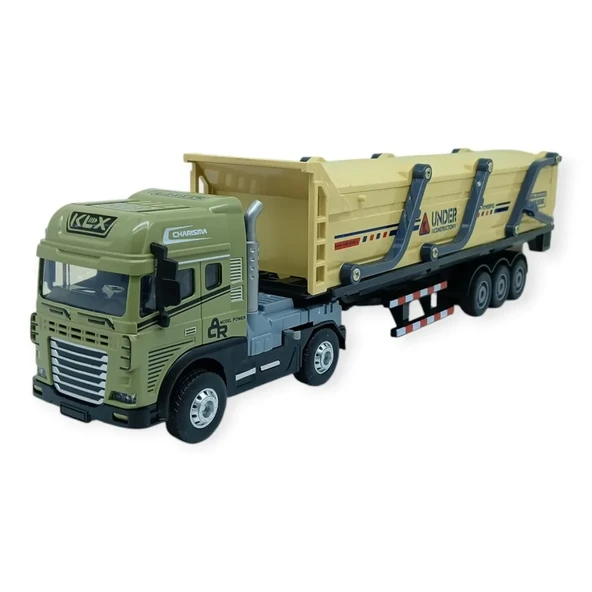 Metal Tır 1:24 - Sesli Işıklı Kum Taşıyıcı Tır 39 cm ürün görseli 1