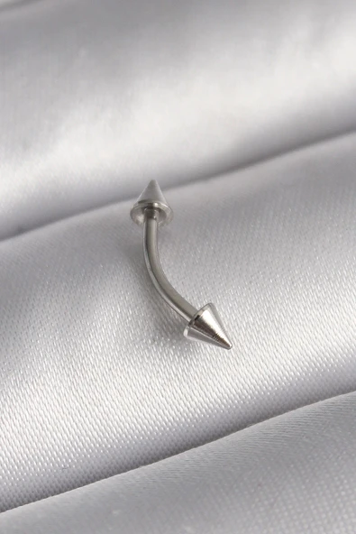 316L Çelik Gümüş Renk Çivi Model Piercing ürün görseli 1