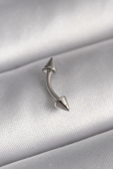 316L Çelik Gümüş Renk Çivi Model Piercing ürün görseli 1