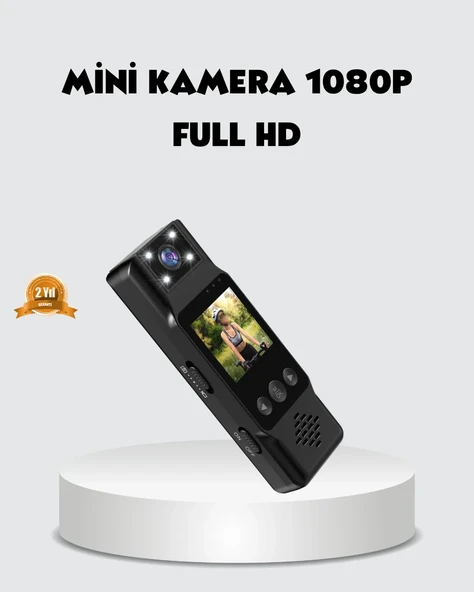 180 Derece Dönebilen Mini Kamera Full HD TFT Ekran Hareket Sensörlü ürün görseli 1