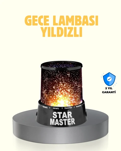 LED Renk Değiştiren Yıldız Projektör Galaxy Efektli Gece Lambası ürün görseli 1
