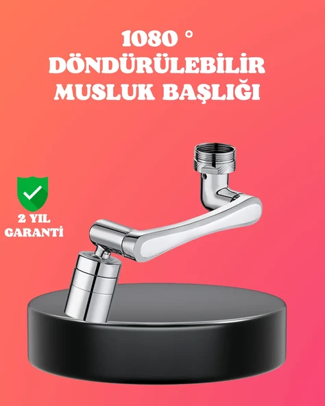1080° Dönebilen Püskürtme Filtreli Musluk Başlığı Su Tasarruflu ürün görseli 1
