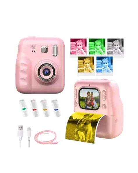 Y300H PRİNTER KAMERA PEMBE - Resim 3