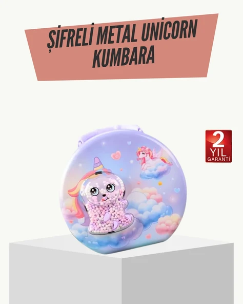 Eğitici Şifreli Çocuk Para Kasası Dayanıklı Metal ürün görseli 1