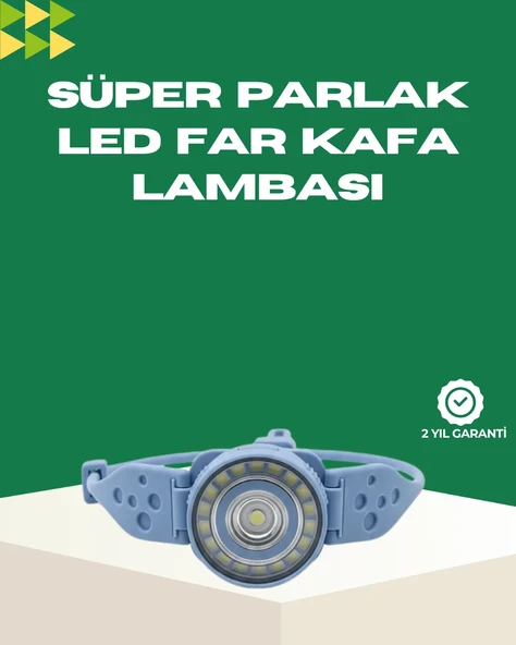 LED Kafa Lambası Kamp Yürüyüş ve Gece Kullanımı İçin ürün görseli 1