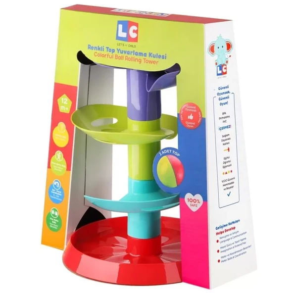 Lets Be Child Renkli Top Yuvarlama Kulesi ürün görseli 1